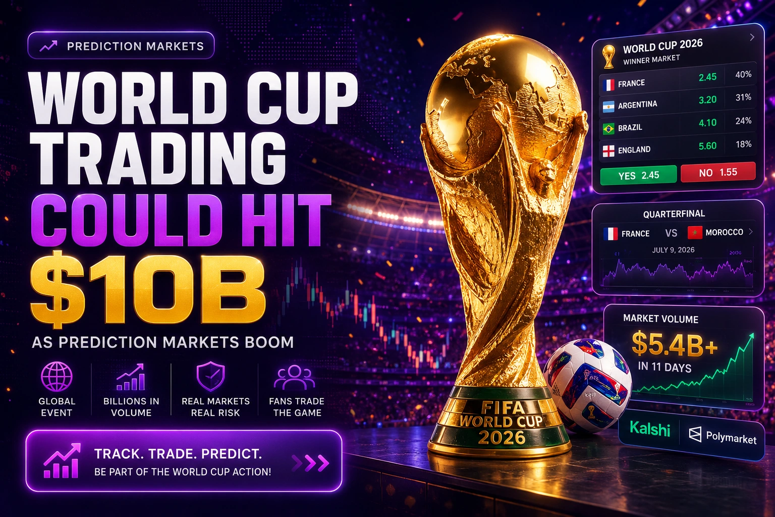 World Cup Trading Could Hit $10B as Prediction Markets Boom