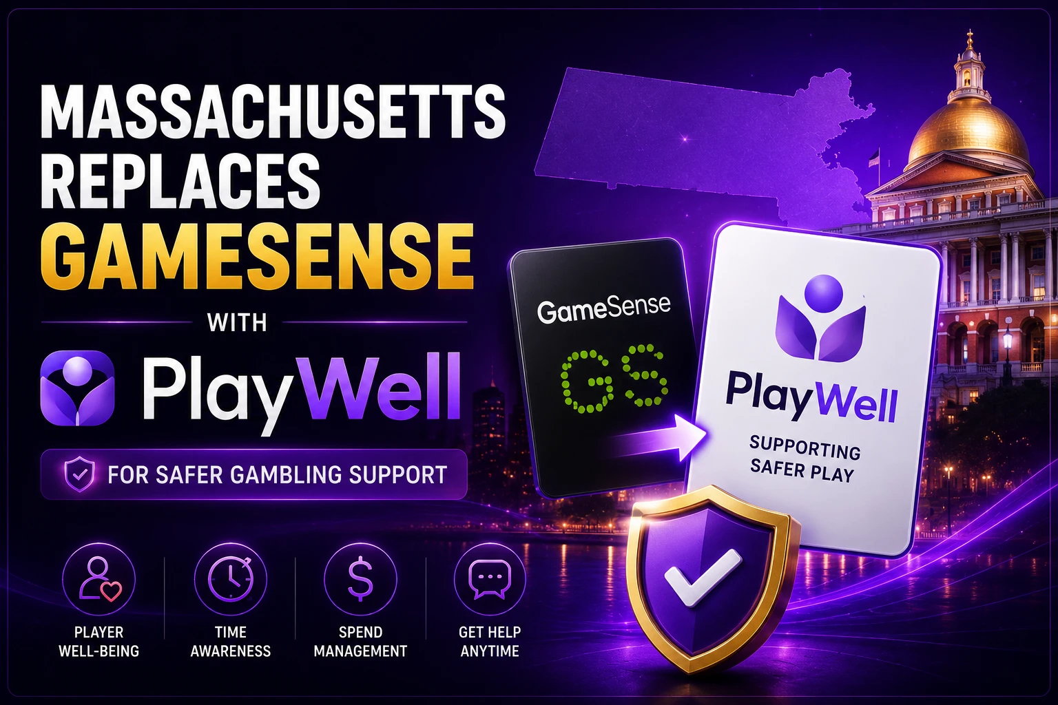 Massachusetts Replaces GameSense With PlayWell for Safer Gambling Support